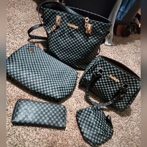 5 Piece Bag/purse/wallet set